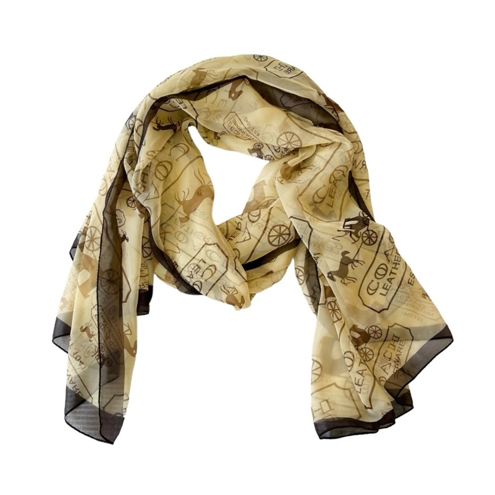 Coach Paris Leatherware Silk Oblong Scarf